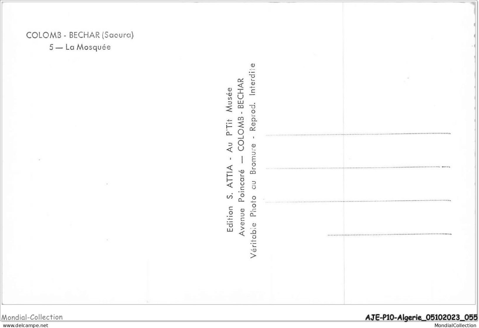 AJEP10-ALGERIE-0940 - COLOM-BECHAR - Saoura - La Mosquée - Bechar (Colomb Béchar)