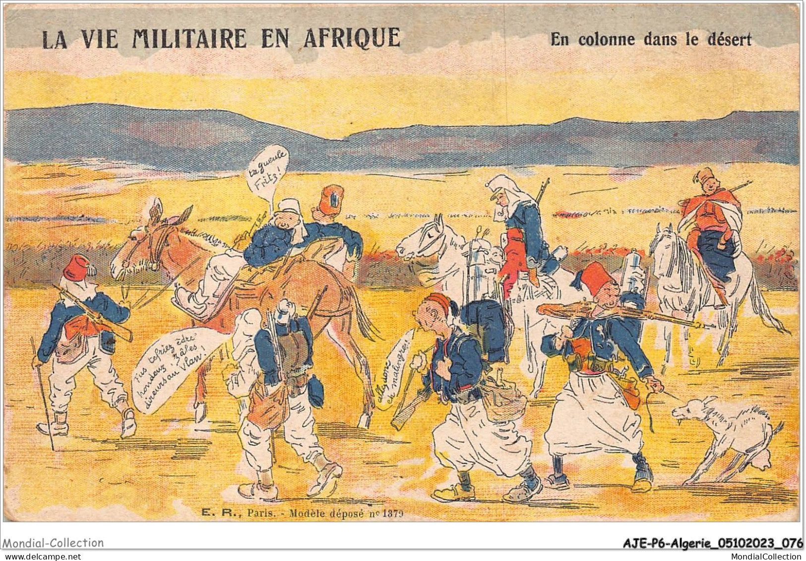 AJEP6-ALGERIE-0545 - LA VIE MILITAIRE EN AFRIQUE - En Colonne Dans Le Désert - Berufe