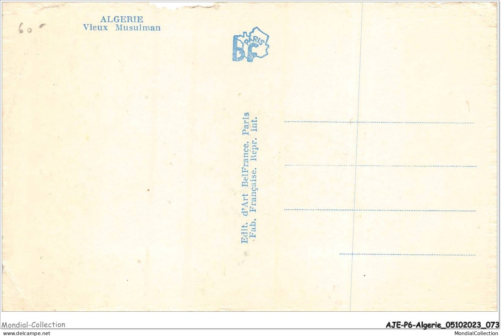 AJEP6-ALGERIE-0543 - ALGERIE - Vieux Musulman - Hombres