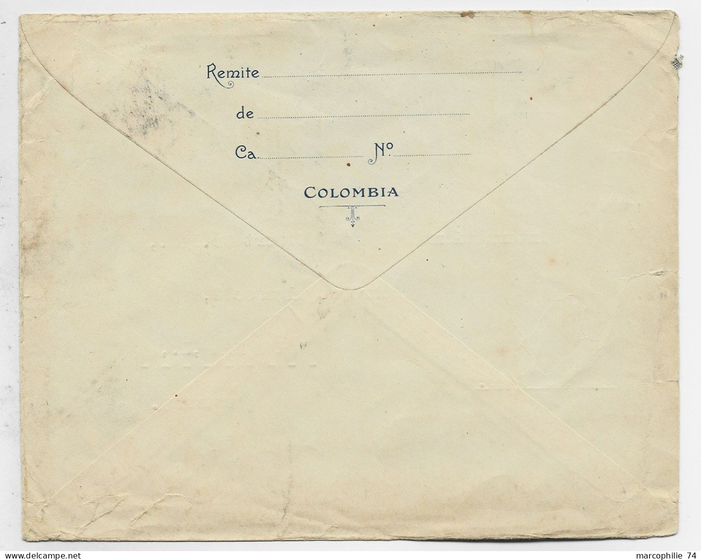 COLOMBIA ENTIER 10C ENVELOPPE COVER REPIQUAGE F BRAVO CORREO AEREO SERVICIO POSTAL MEDELLIN 22.XII.1924 TO AUSTRIA - Colombia