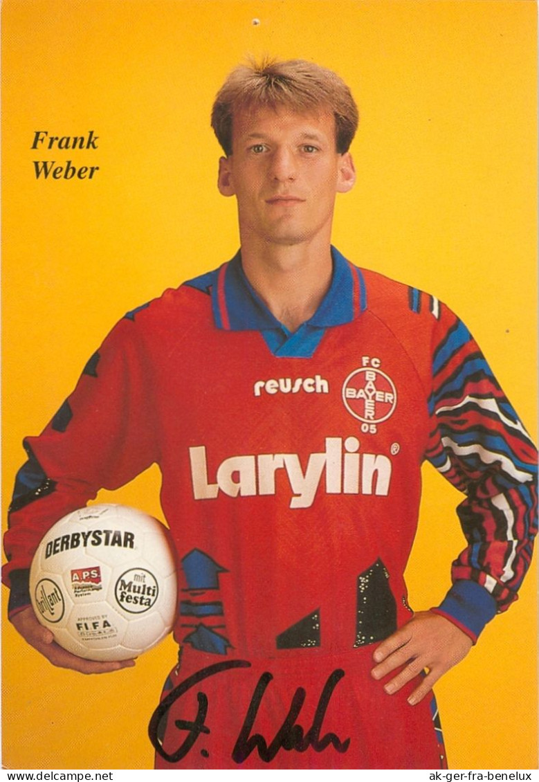 Fußball-Autogrammkarte AK Frank Weber FC Bayer Uerdingen 94-95 KFC Krefeld Landstuhl 1.Kaiserslautern Pirmasens Aachen - Autographes