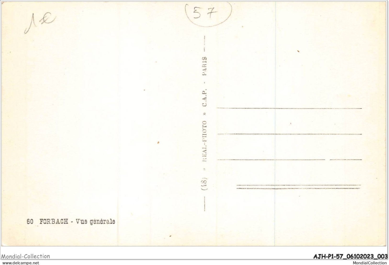 AJHP1-57-0002 - FORBACH - Vue Générale - Forbach