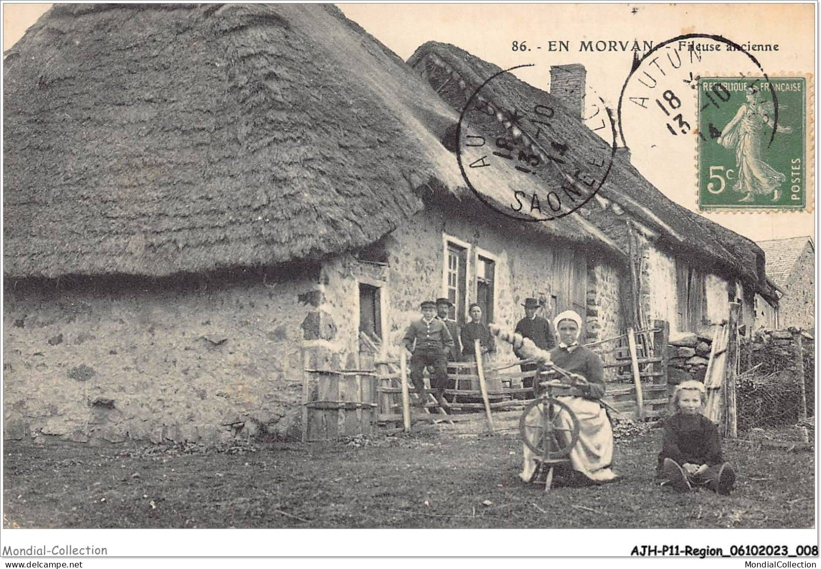 AJHP11-REGION-0907 - EN MORVAN - Fileuse Ancienne - Bourgogne