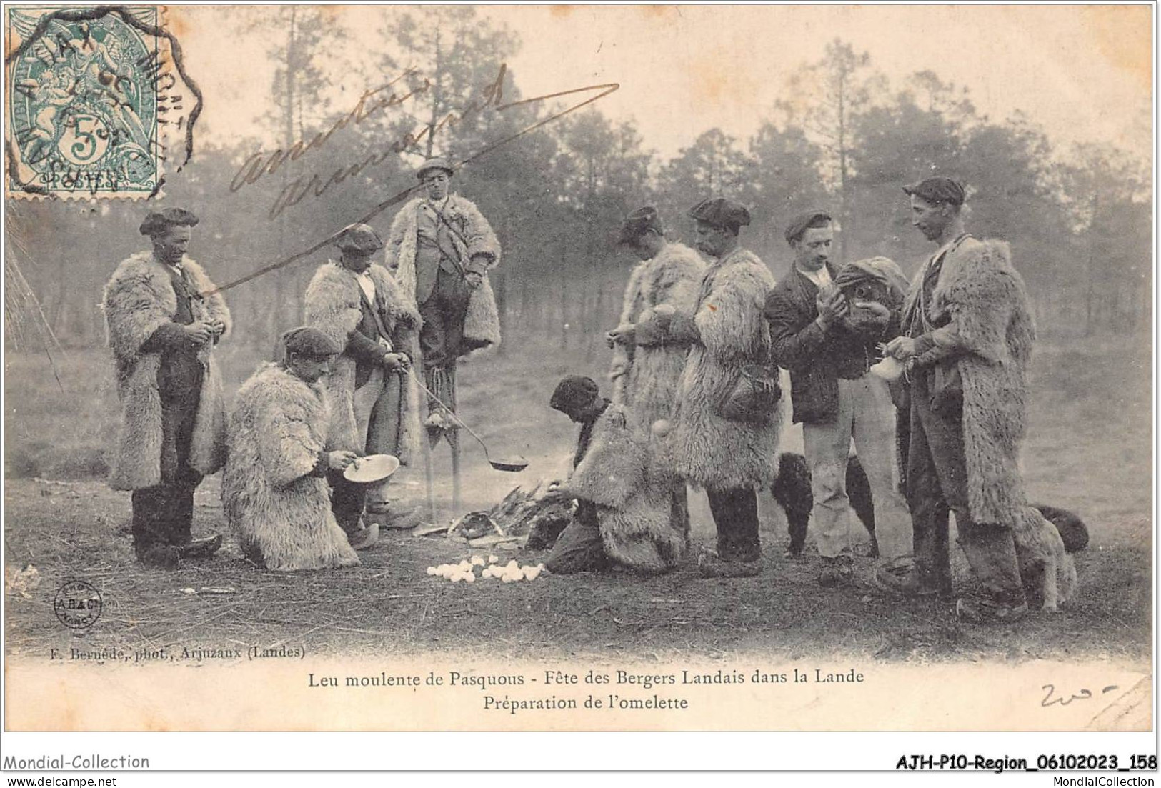 AJHP10-REGION-0881 - Fête Des Bergers Landais Dans La LANDE - Préparation De L'omelette - Aquitaine