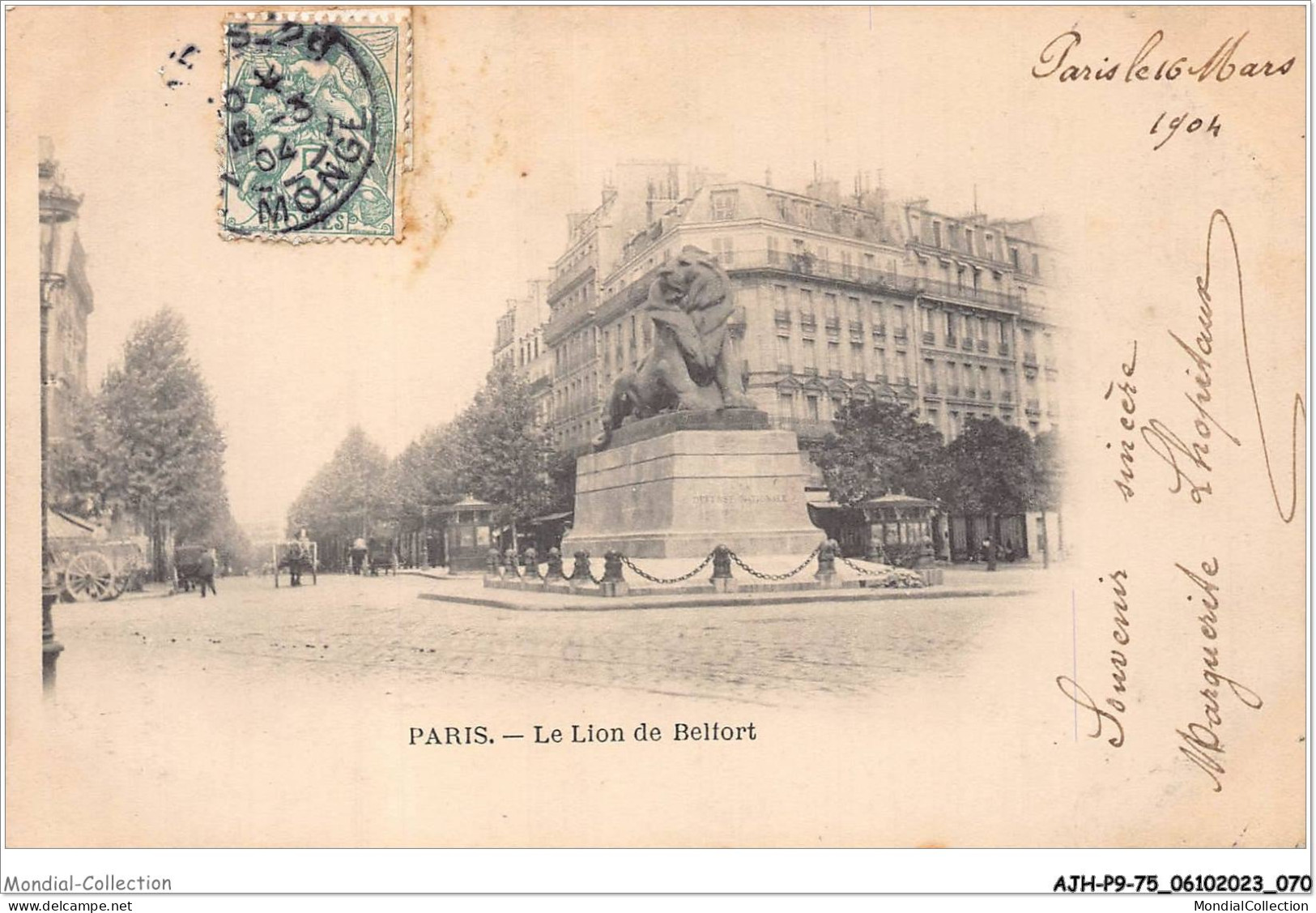 AJHP9-75-0716 - PARIS - Le Lion De Belfort - Statues