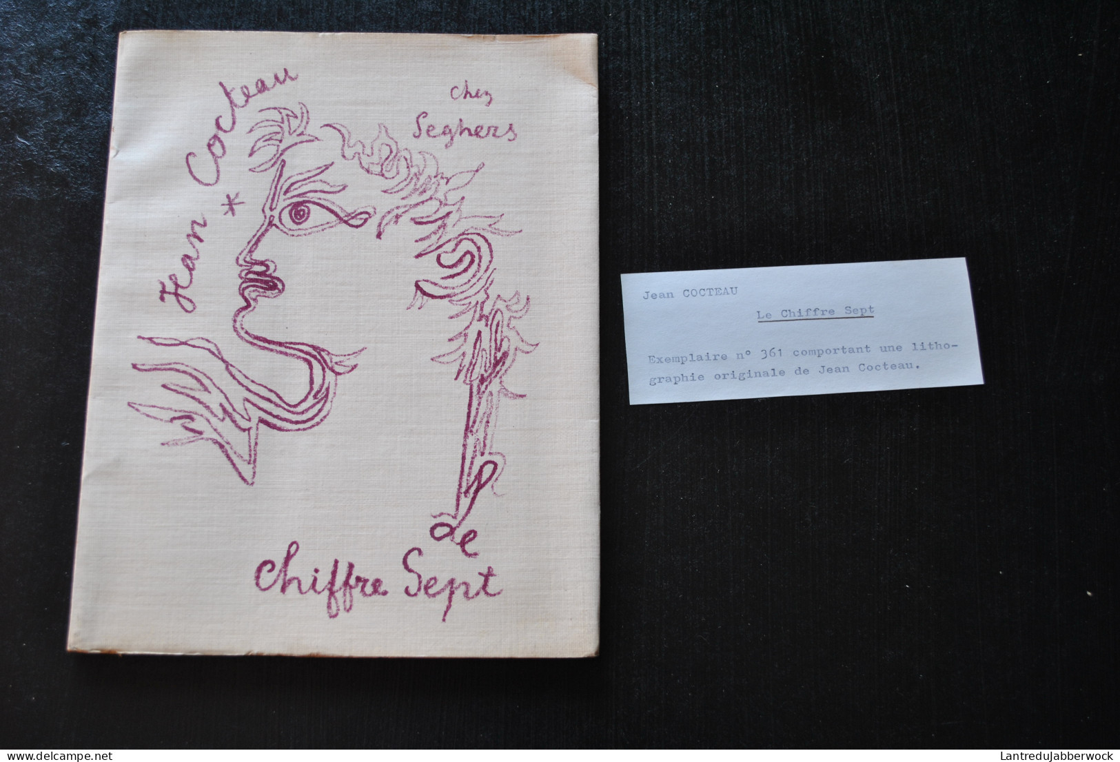 Jean COCTEAU LE CHIFFRE SEPT Chez Seghers 1952 Tirage Limité Litho Originale RARE EO édition En Bon état Lithographie - Franse Schrijvers