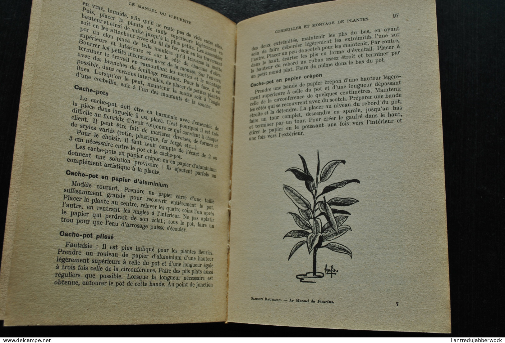 Colette SAMSON BAUMANN Manuel Du Fleuriste Bibliothèque De L'apprenti Horticulteur Baillière & Fils 1964 Art Floral RARE - Bricolage / Technique