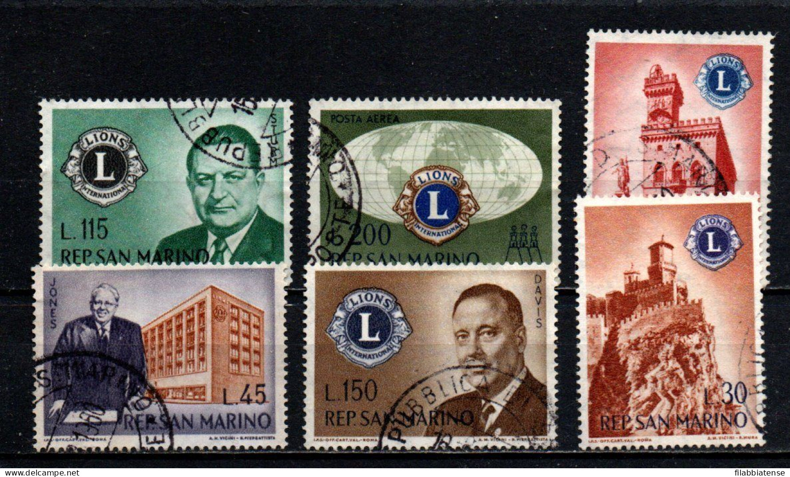 1960 - San Marino 530/34 + PA 136 Lion's Club   +++++++++ - Used Stamps