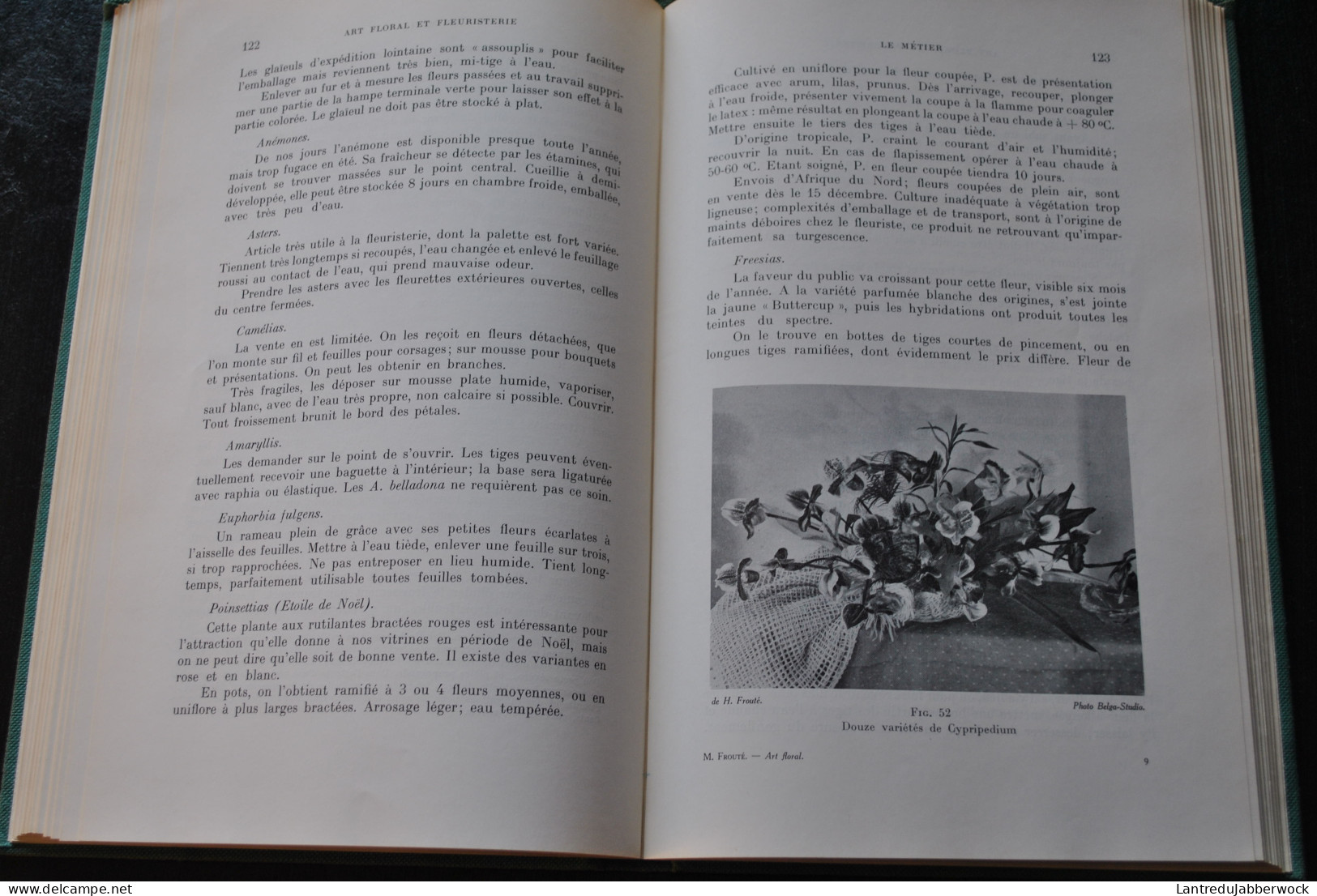 FROUTE Art floral et fleuristerie Bibliothèque d'horticulture pratique Baillière & Fils 1965 Fleuristes professionnels 