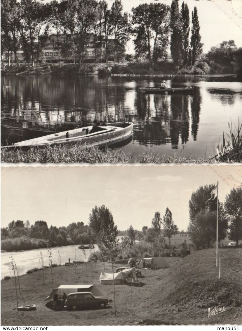 L'ILE BOUCHARD - 2 CPSM : Bords De Vienne - Le Camping - L'Île-Bouchard