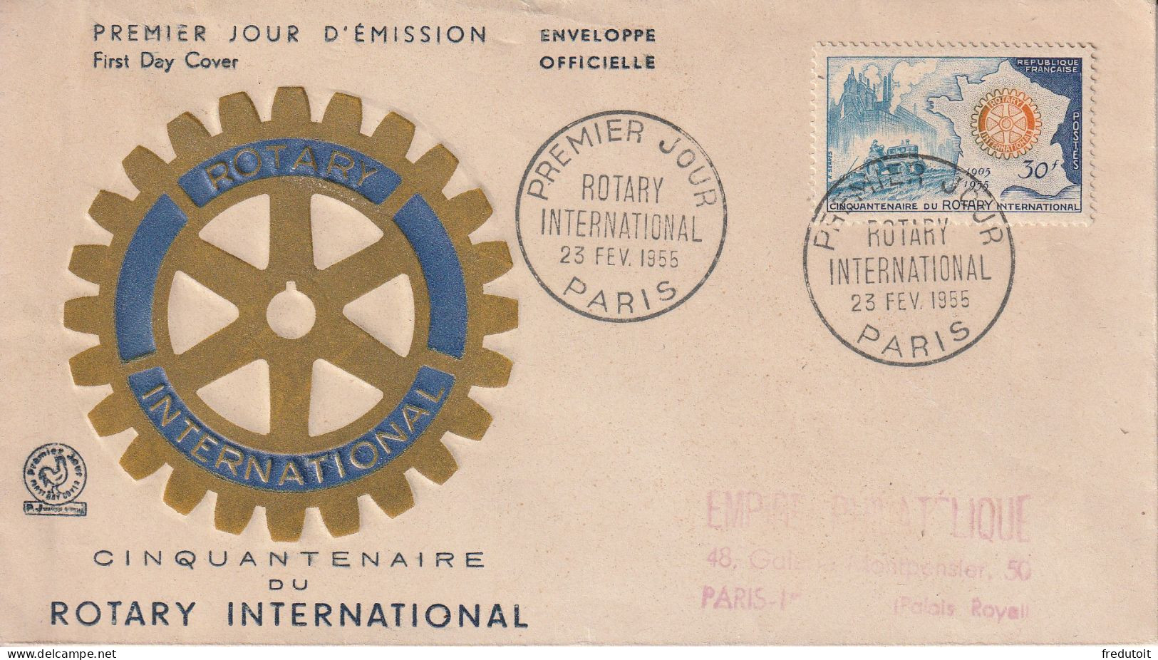 FDC - 1955 - Rotary - 1950-1959