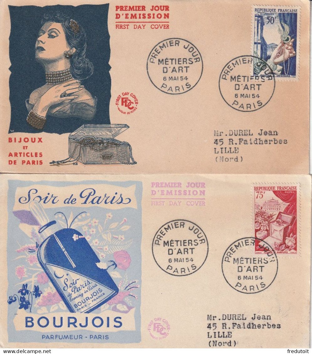 FDC - 1954 - Métiers D'Art - 1950-1959