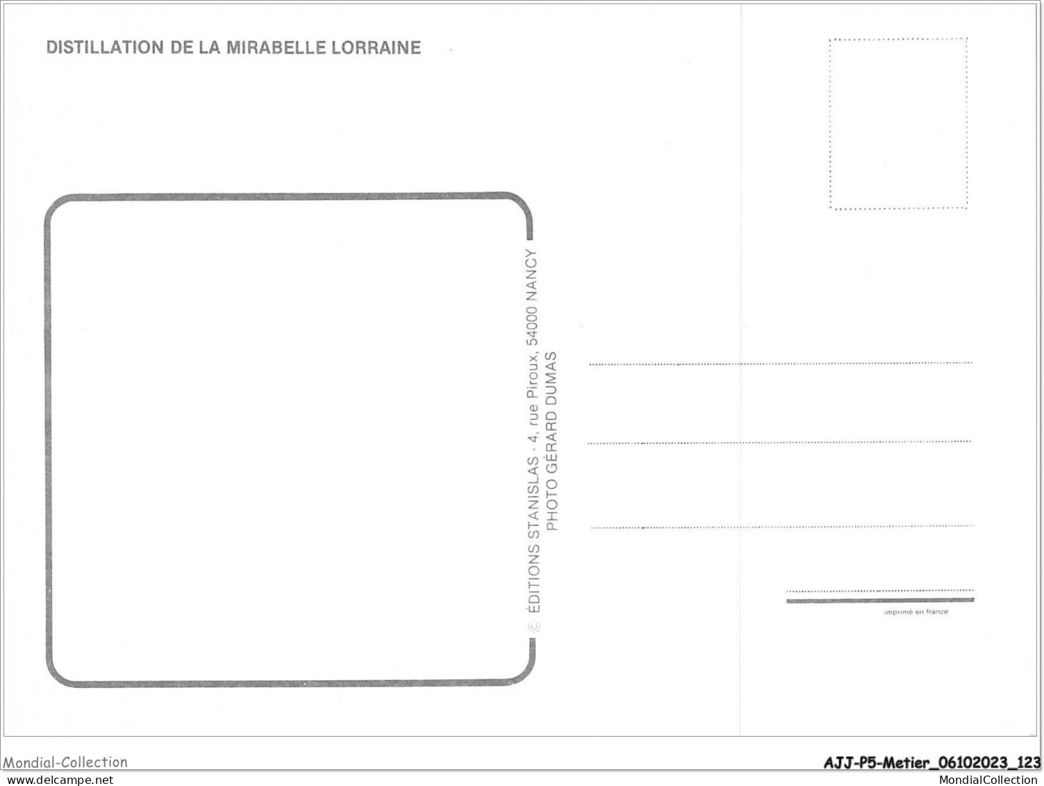 AJJP5-0466 - METIER - DISTILLATION DE LA MIRABELLE LORRAINE  - Industrie