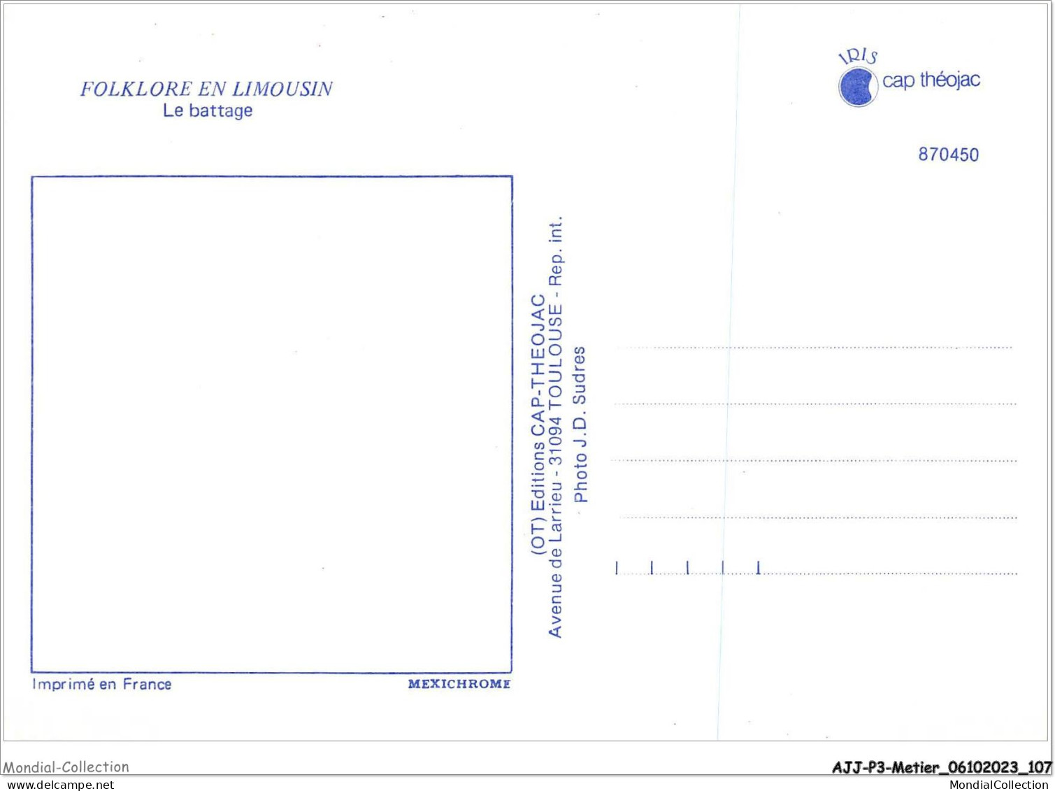 AJJP3-0256 - METIER - LE BATTAGE  - Paysans