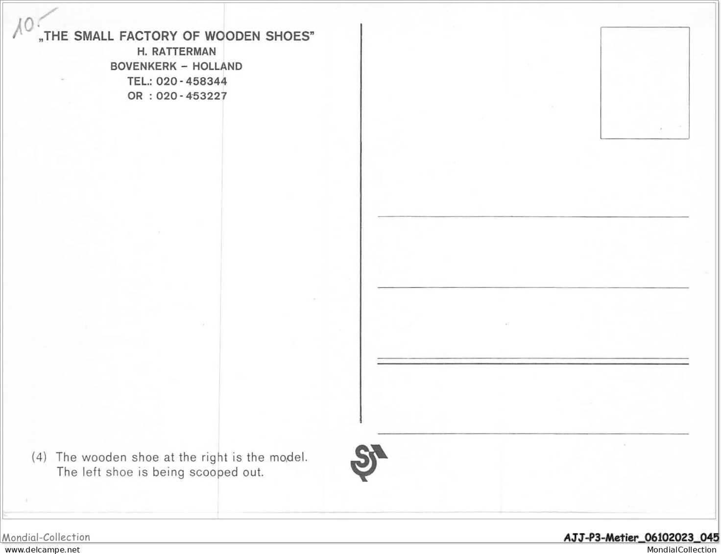 AJJP3-0225 - METIER - THE SMALL FACTORY OF WOODEN SHOES - H RATTERMAN  - Industrial