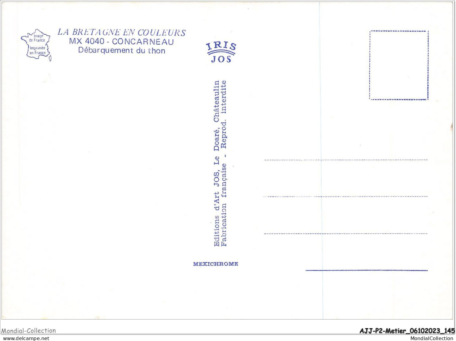 AJJP2-0174 - METIER - CONCARNEAU - DEBARQUEMENT DU THON  - Pêche