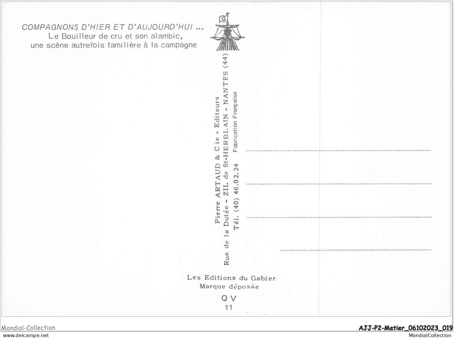 AJJP2-0111 - METIER - LE BOUILLEUR DE CRU ET SON ALAMBIC  - Industrial
