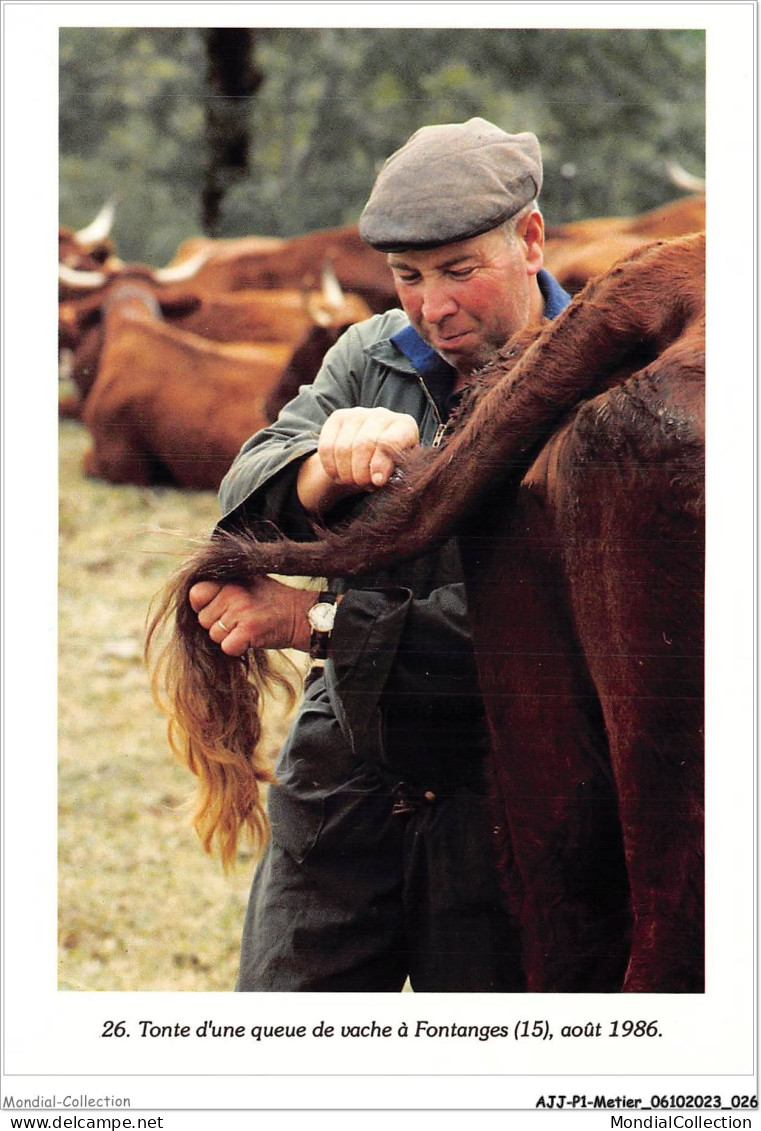 AJJP1-0014 - METIER - TONTE D'UNE QUEUE DE VACHE A FONTANGES - AOUT 1986 - Industrial