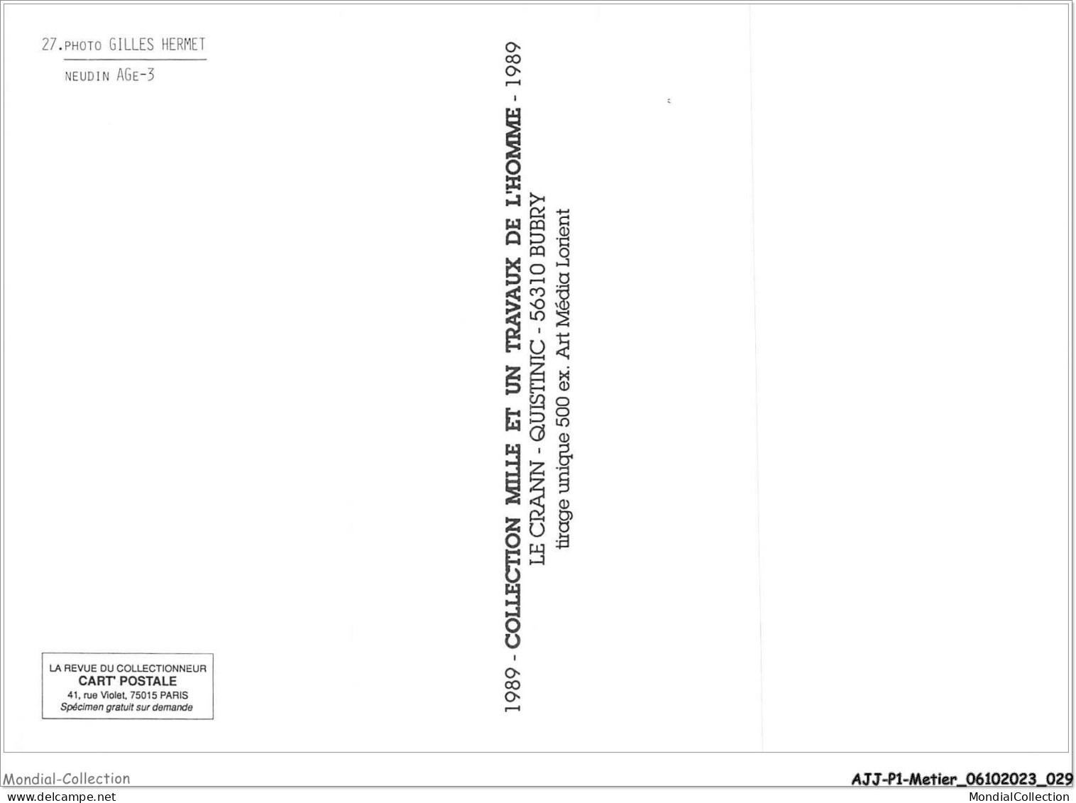 AJJP1-0015 - METIER - PAULETTE - CHEVRIERE A BEAUREGARD - JUILLET 1988 - Industrial