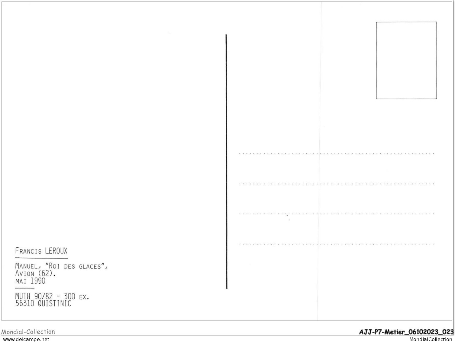 AJJP7-0619 - METIER - FRANCIS LEROUX - MANUEL - ROI DES GLACES - AVION  - Ambulanti