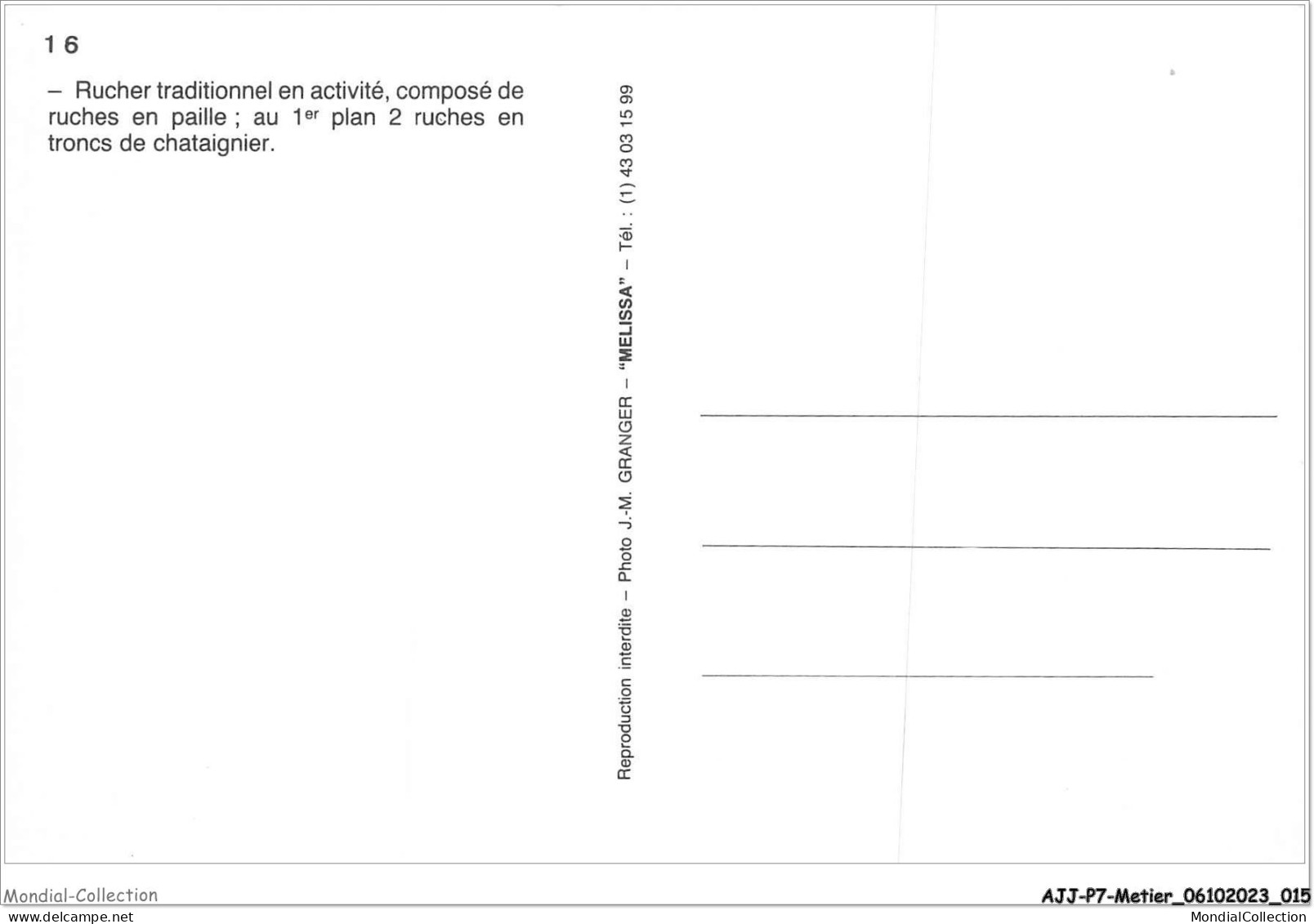 AJJP7-0615 - METIER - RUCHER TRADITIONNEL EN ACTIVITE - COMPOSE DE RUCHES EN PAILLE - Landbouwers