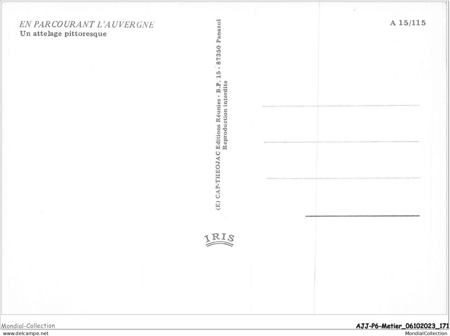 AJJP6-0592 - METIER - UN ATTELAGE PITTORESQUE  - Paysans