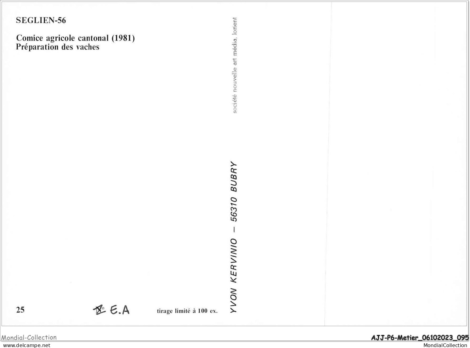 AJJP6-0554 - METIER - SEGLIEN - COMICE AGRICOLE CANTONAL - PREPARATION DES VACHES  - Bauern