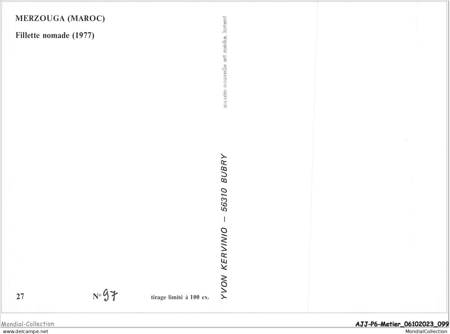 AJJP6-0556 - METIER - MERZOUGA - MAROC - FILLETTE NOMADE  - Paysans