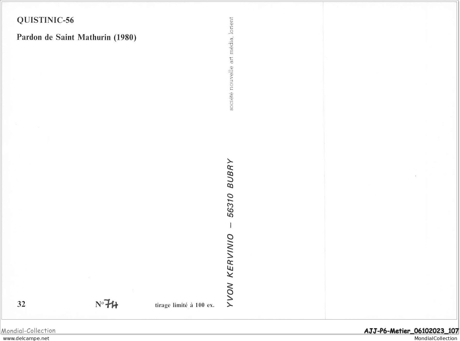 AJJP6-0560 - METIER - QUISTINIC - PARDON DE SAINT MATHURIN  - Farmers