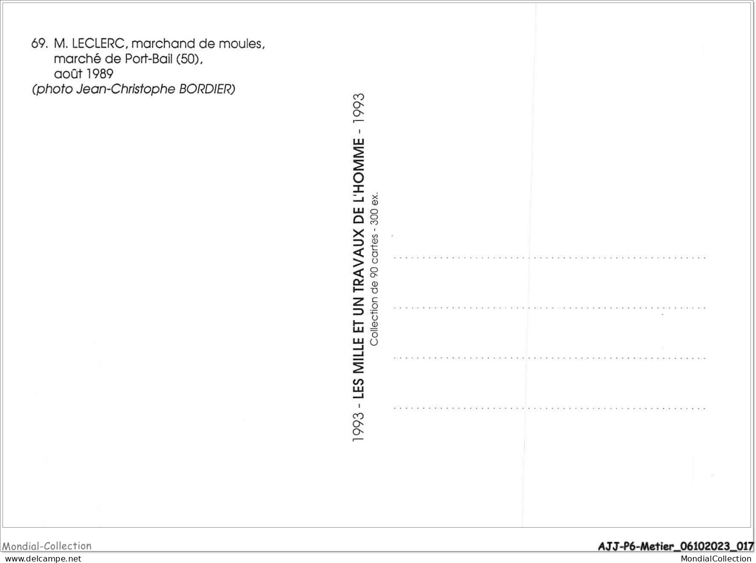 AJJP6-0515 - METIER - M LECLERC - MARCHAND DE MOULES - MARCHE DE PORT-BAIL  - Pêche