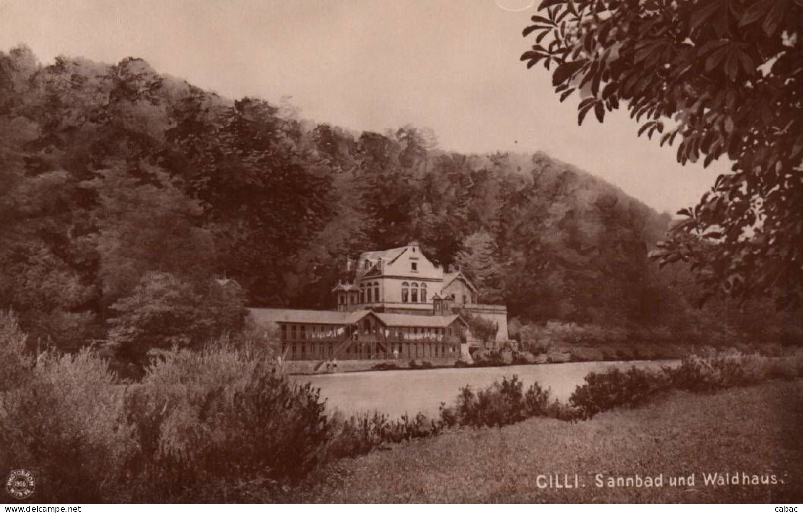 Celje, Hausbaumovo Kopališče, 1906, Cilli, Sannbad Und Waldhaus, Kompletna, Štajerska, Steiermark, Zal. Fritz Rasch - Slovénie