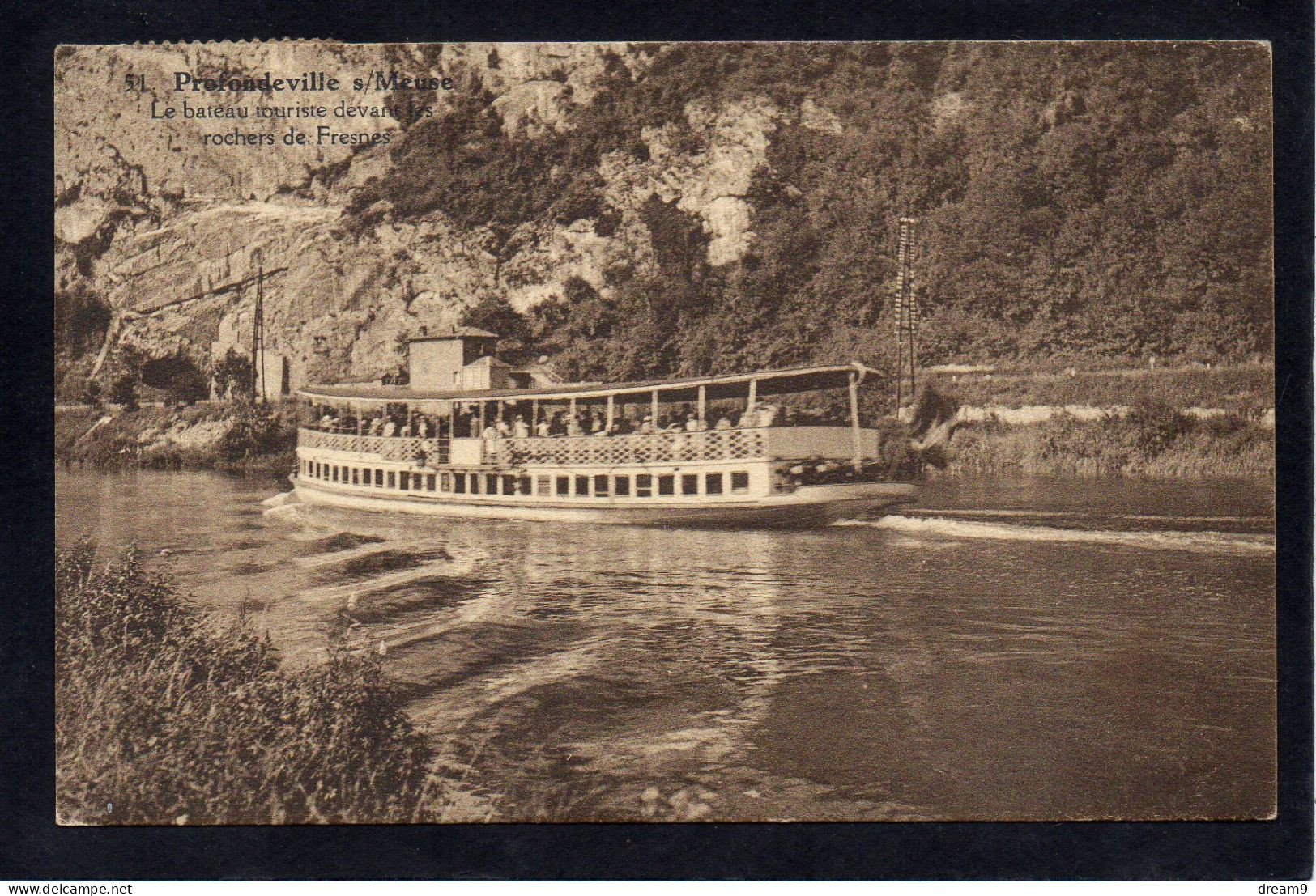 BELGIQUE - PROFONDEVILLE - Le Bateau Touriste Devant Les Rochers De Fresnes - Profondeville