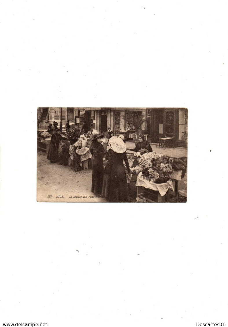 C P A  ANIMEE   NICE LE MARCHE AUX FLEURS   CIRCULEE  1914 - Markten, Feesten