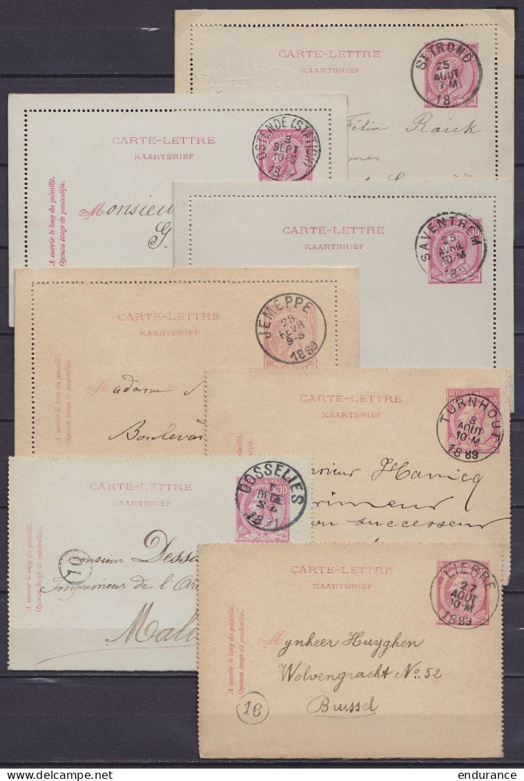 Lot De 35 EP Cartes-lettres 10c Rose (N°46) Oblitérations Et Destinations Diverses (voir Scans) - Letter-Cards