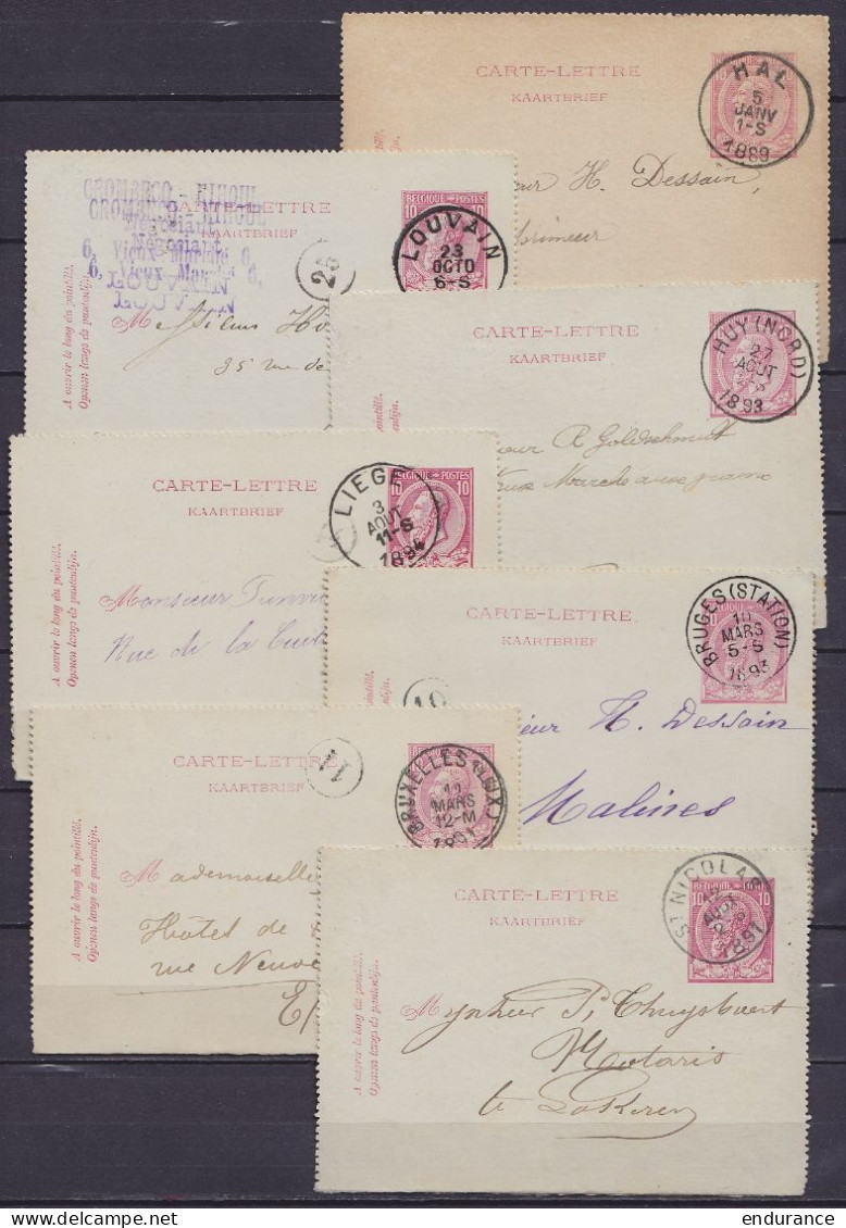 Lot De 35 EP Cartes-lettres 10c Rose (N°46) Oblitérations Et Destinations Diverses (voir Scans) - Postbladen