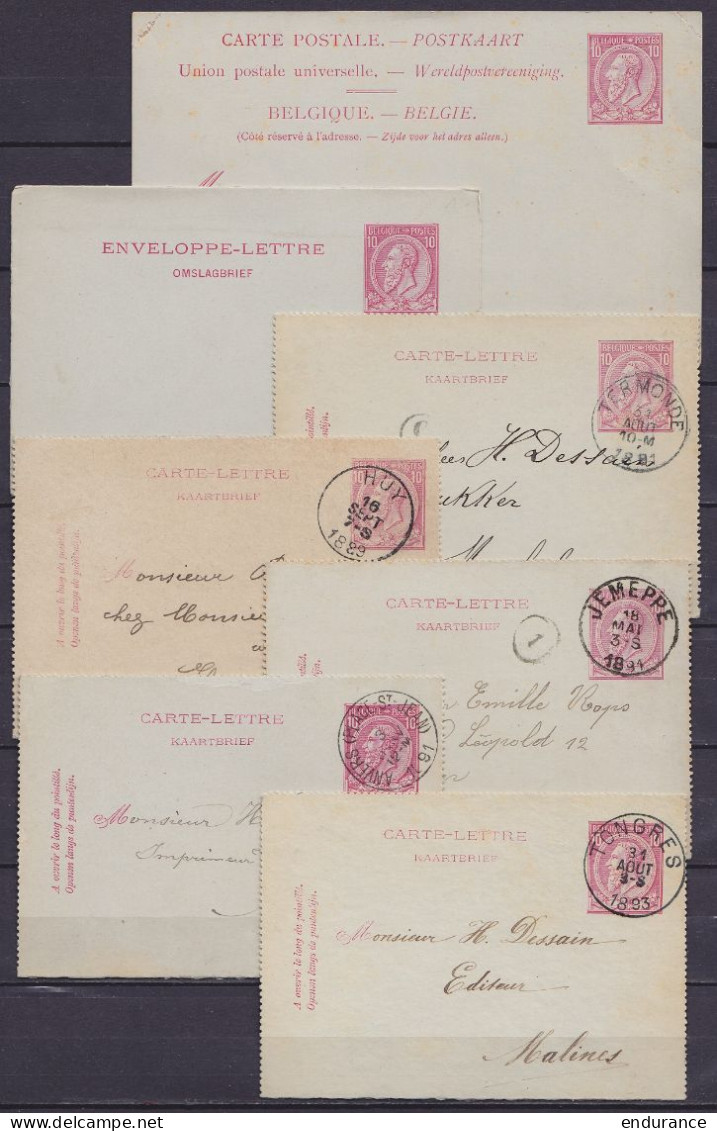 Lot De 35 EP Cartes-lettres 10c Rose (N°46) Oblitérations Et Destinations Diverses (voir Scans) - Cartes-lettres