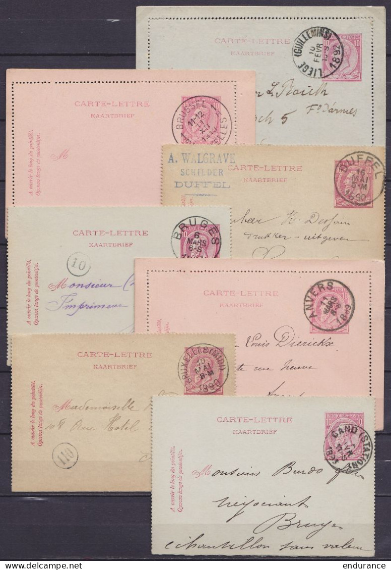 Lot De 35 EP Cartes-lettres 10c Rose (N°46) Oblitérations Et Destinations Diverses (voir Scans) - Postbladen