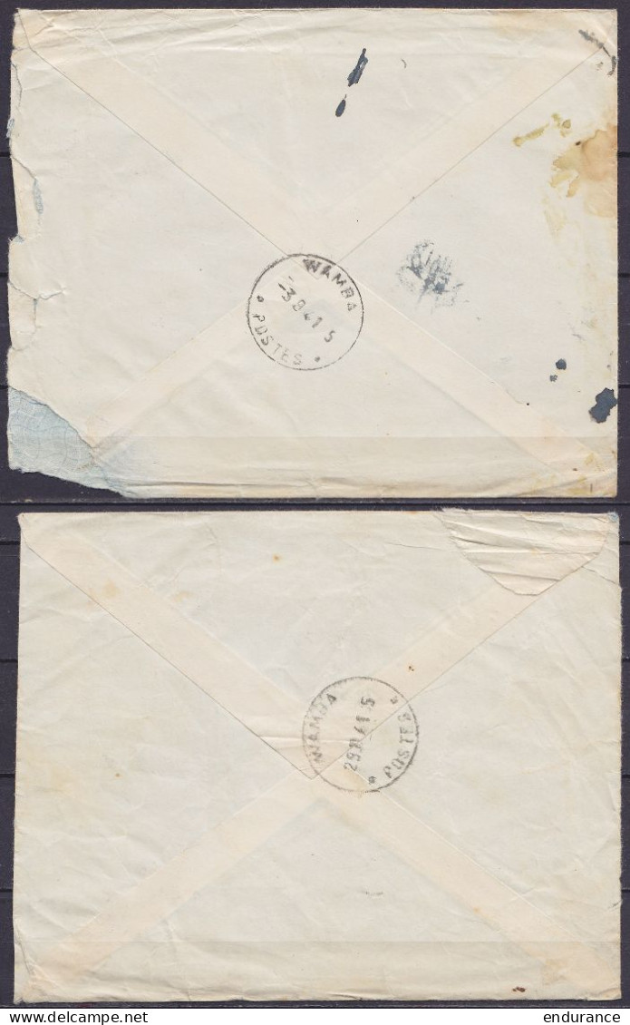 Congo Belge - Lot De 2 L. En S.M. (franchise Militaire) Càd "POSTE MILITAIRE /1941/ CONGO BELGE" POUR WAMBA (1 LSC + 1 L - Lettres & Documents