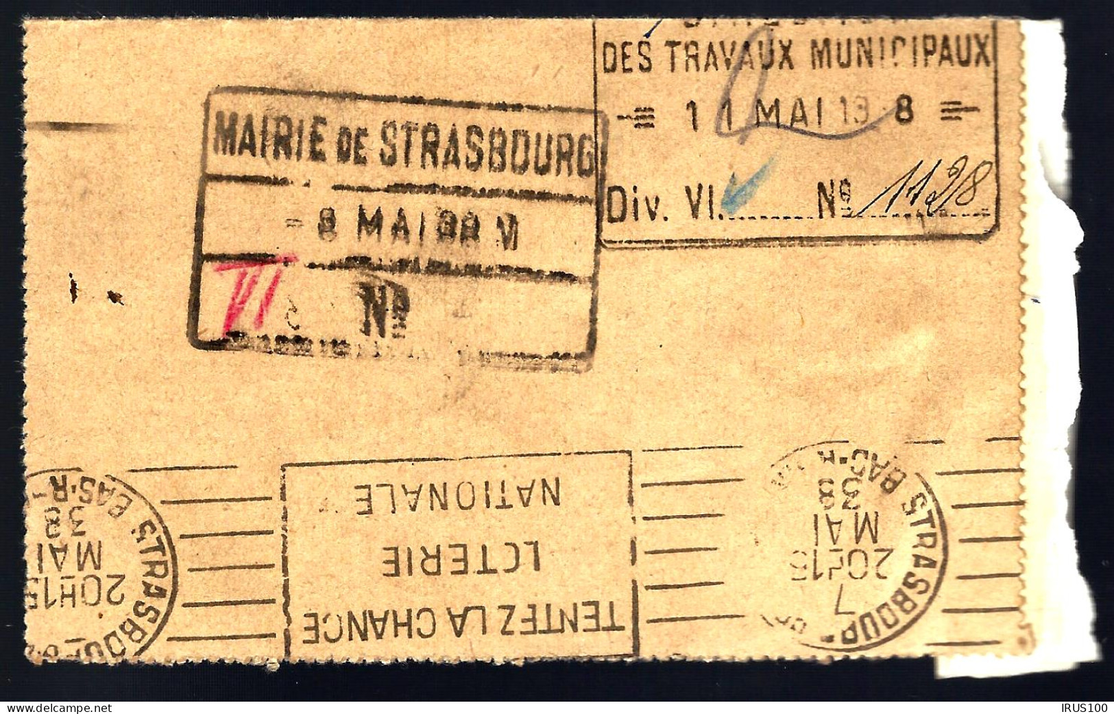 STRASBOURG - CARTE LETTRE - TYPE PAIX - 1938  - Kaartbrieven