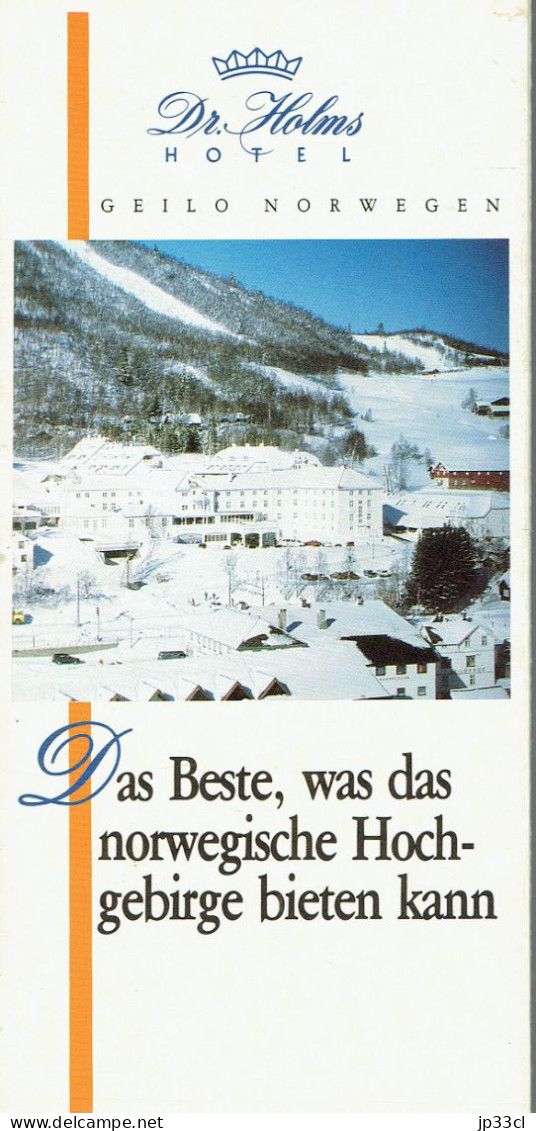 Vintage Tourism Brochure About "Dr. Holms Hotel" (Geilo, Norway) - Year 1993 - Dépliants Touristiques