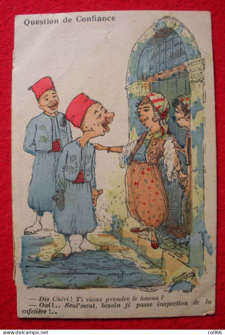 1918 BMC Bordel Carte Postale Par Chagny Prostitution Question De Confiance Algérie Dos Scanné Voir état - Chagny