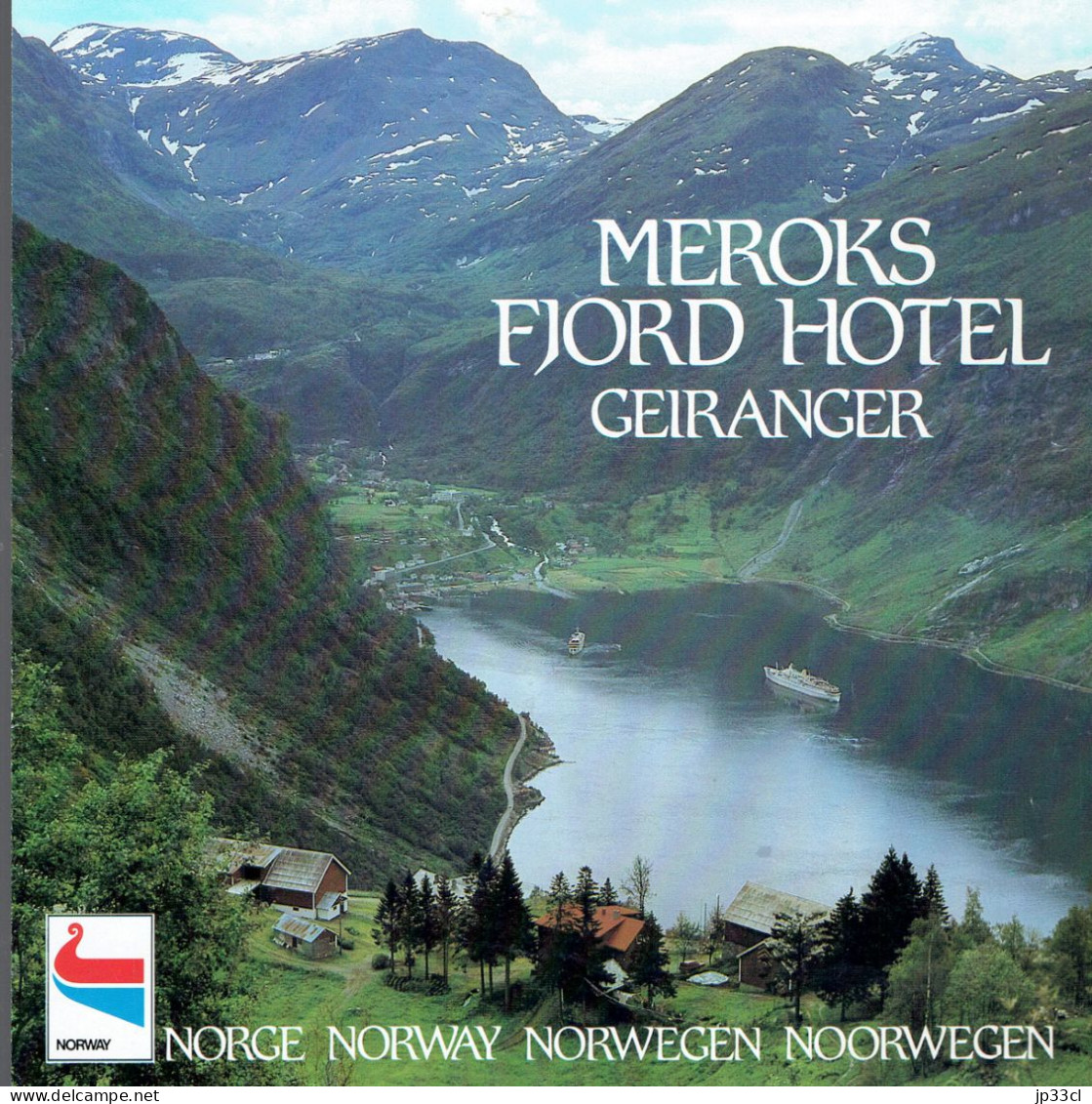 Vintage Tourism Brochure About "Meroks Fjord Hotel" (Geiranger, Norway) - Year 1993 - Toeristische Brochures