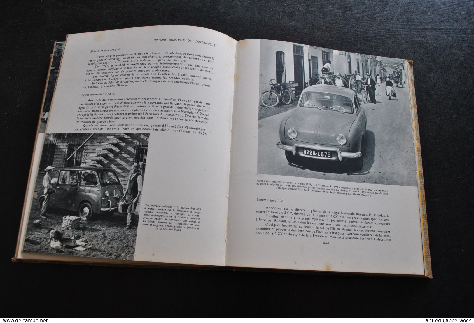 JACQUES ROUSSEAU HISTOIRE MONDIALE DE L'AUTOMOBILE 1958 Hachette encyclopédie voiture grnad prix luxe pilotes rare