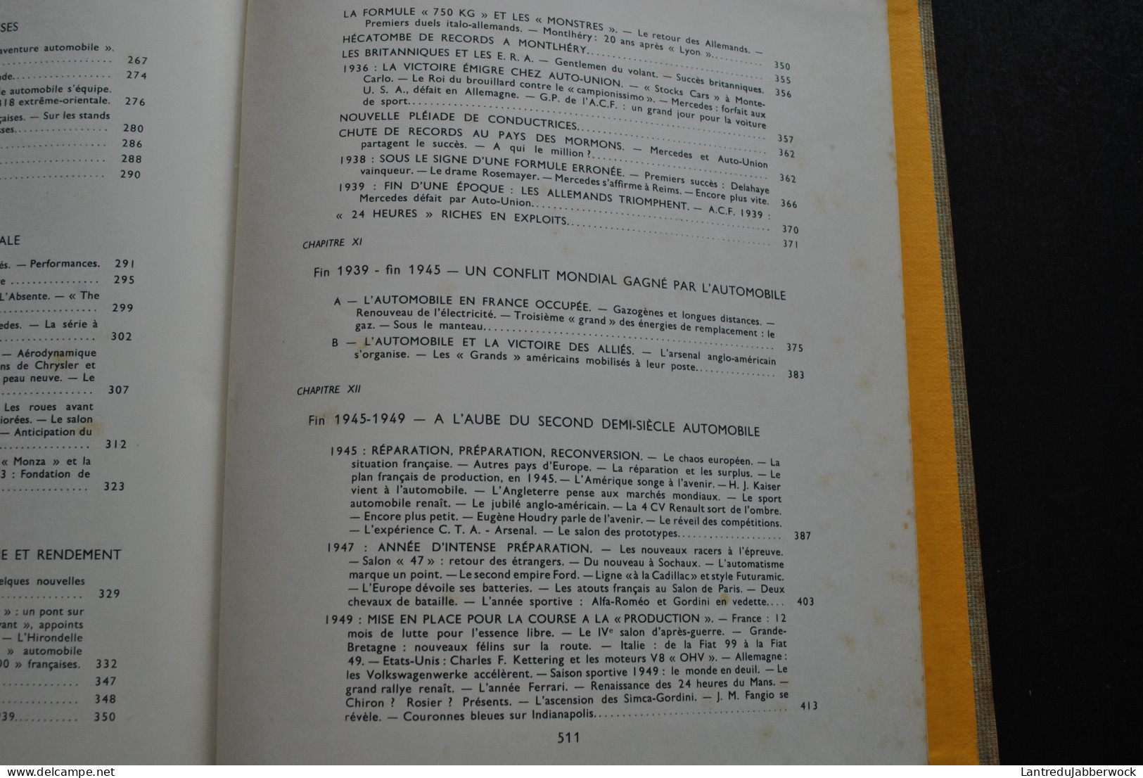 JACQUES ROUSSEAU HISTOIRE MONDIALE DE L'AUTOMOBILE 1958 Hachette encyclopédie voiture grnad prix luxe pilotes rare