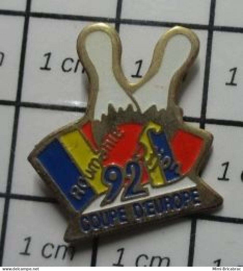 2519 Pin's Pins / Beau Et Rare : SPORTS / BOWLING COUPE D'EUROPE 92 ROUMANIE DIJON - Bowling