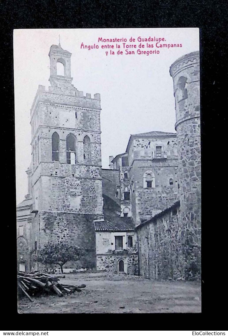 Cp, Espagne, Extremadura,monaterio De Guadalupe, Angulo Entre La Torre De Las Campanas...., Vierge, Ed. Fototipia Thomas - Other & Unclassified