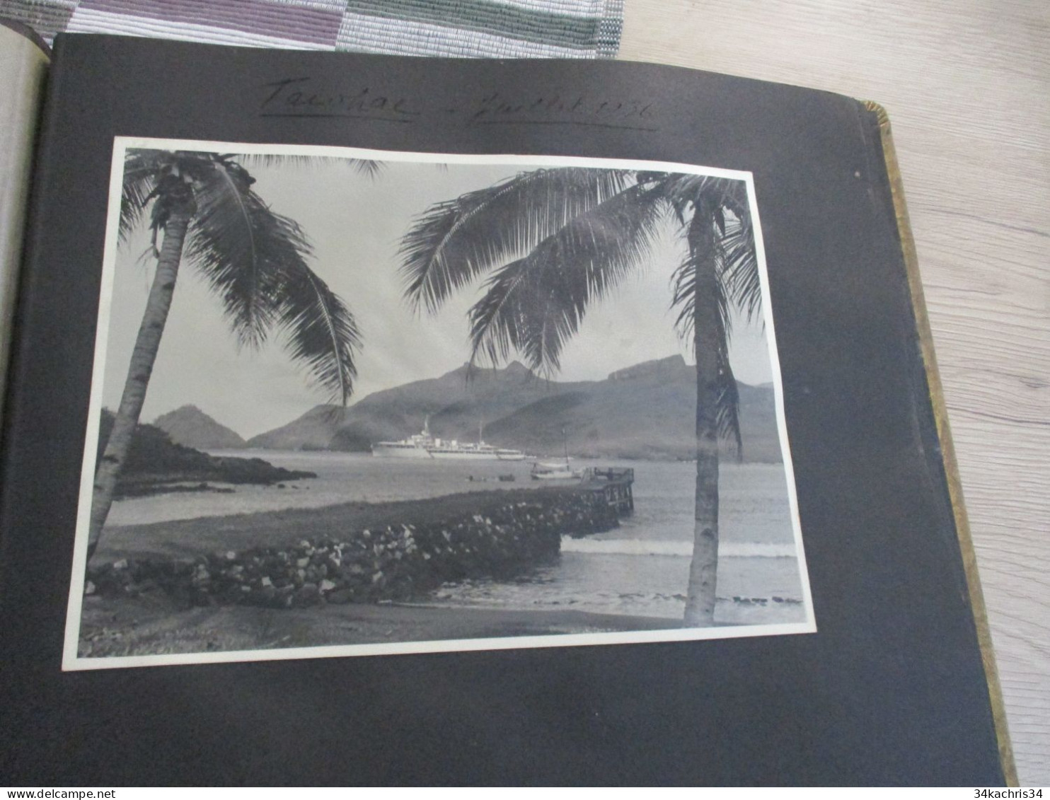 Album voyage  Sarvognan de Brazza  Campagne 1936 87 photos originales Wallis Auckland  Tahiti Tubuac Rapa .....