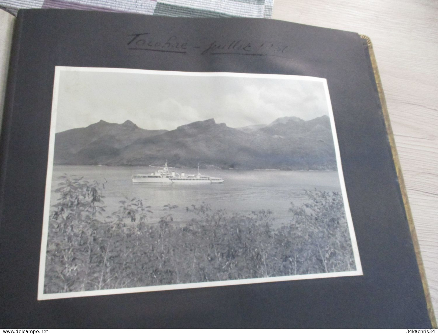 Album voyage  Sarvognan de Brazza  Campagne 1936 87 photos originales Wallis Auckland  Tahiti Tubuac Rapa .....