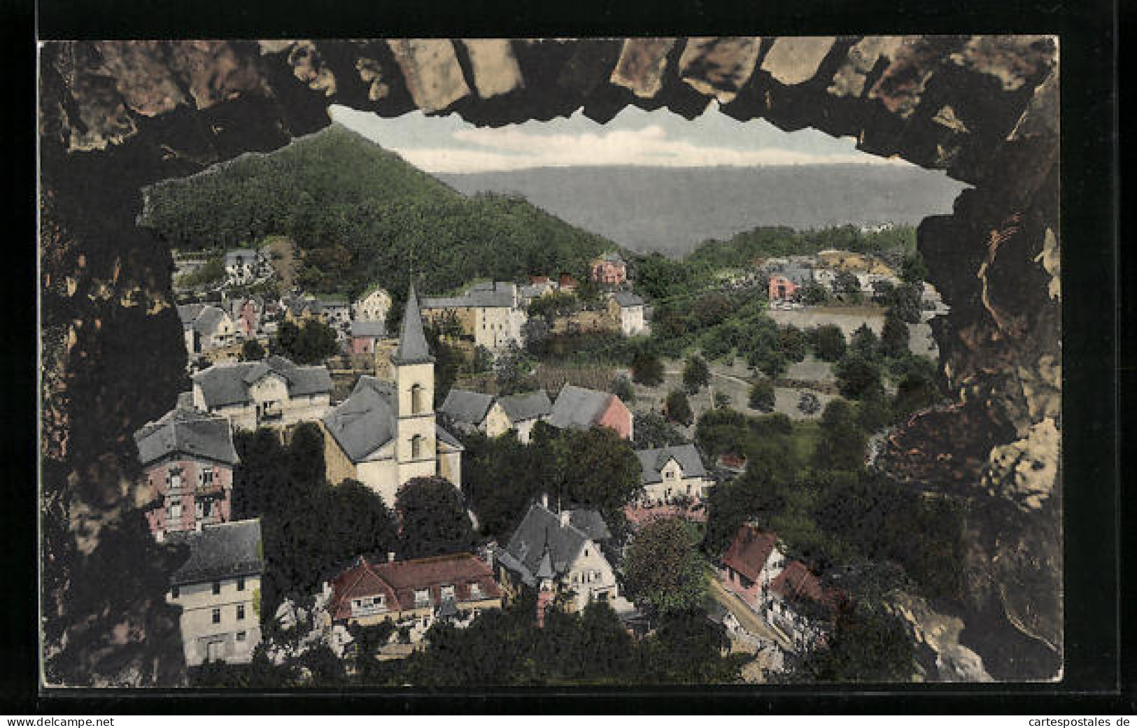 AK Lindenfels /Odenwald, Blick V. D. Burg Auf östl. Stadtteil  - Odenwald