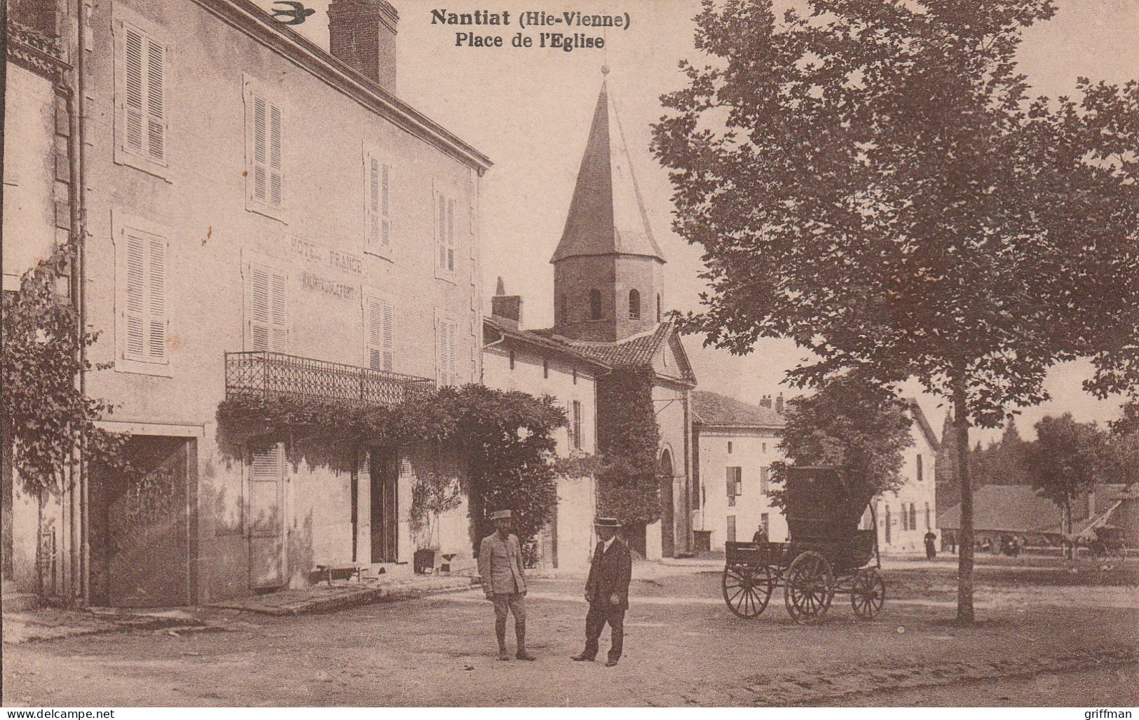 NANTIAT PLACE DE L'EGLISE 1926 TBE - Nantiat